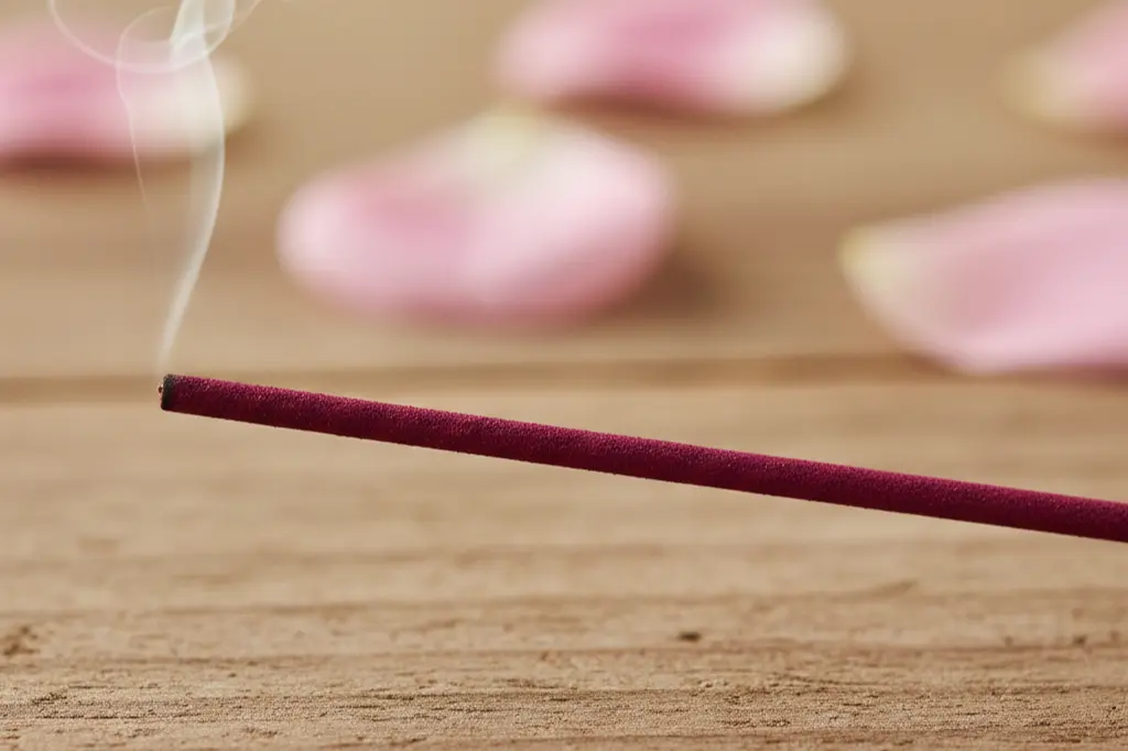 Handmade rose incense sticks showing natural artisan craftsmanship and quality