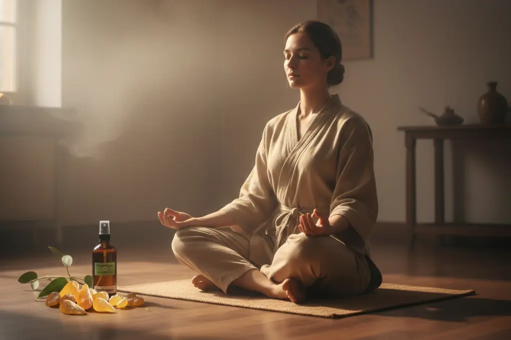 Natural frankincense oud spray for meditation and mental clarity aromatherapy