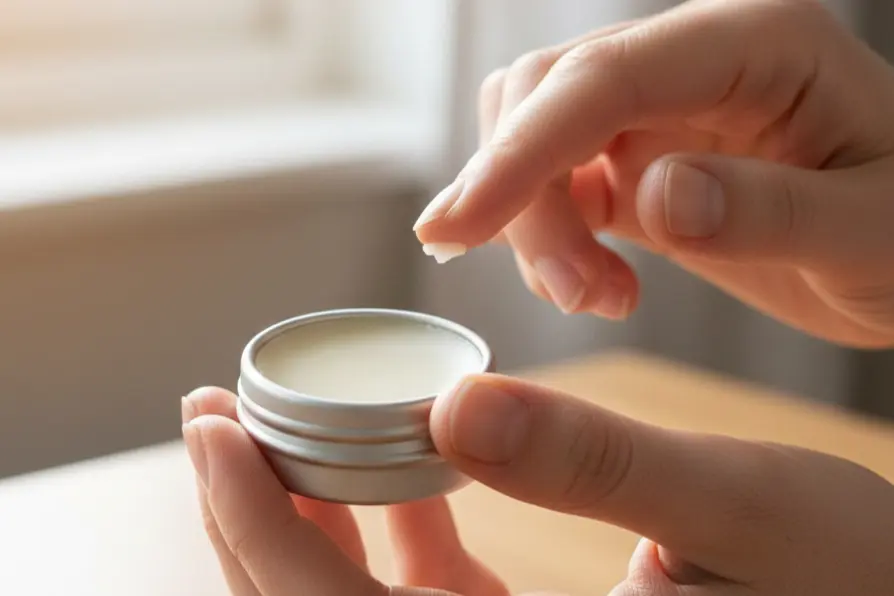 Vegan lip balm for dry cuticles and sensitive skin multi-use natural skincare