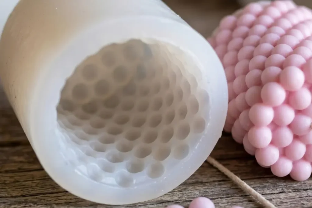 Silicon Bubble Ball Candle Mould bubble pattern close-up for candle making