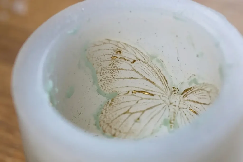 Butterfly silicone candle mold showing intricate wing detail for candle artists
