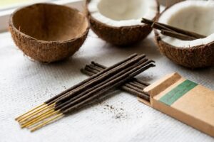 Hand rolled coconut incense sticks