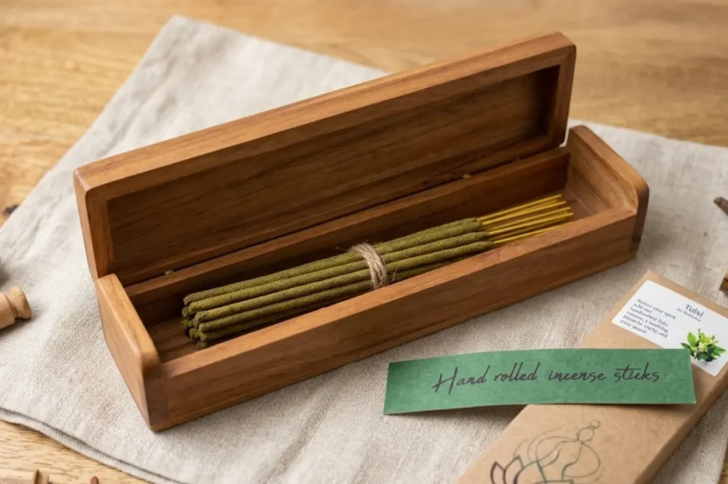 storing premium incense sticks in sealed wooden box to preserve aroma
