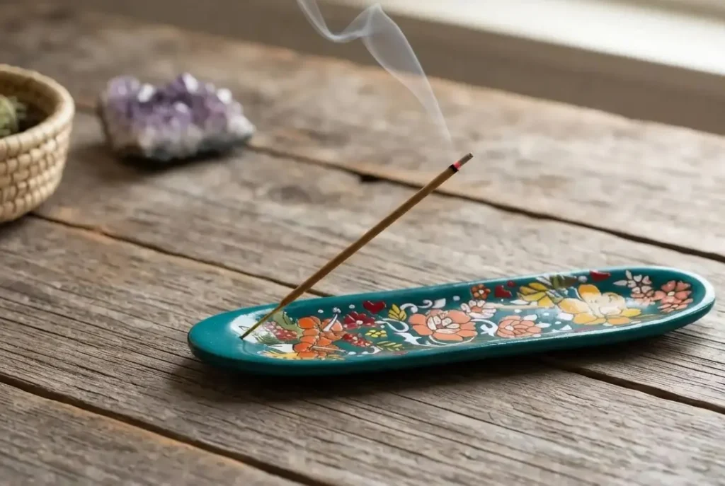 Clay incense stick holder used during meditation, UK 