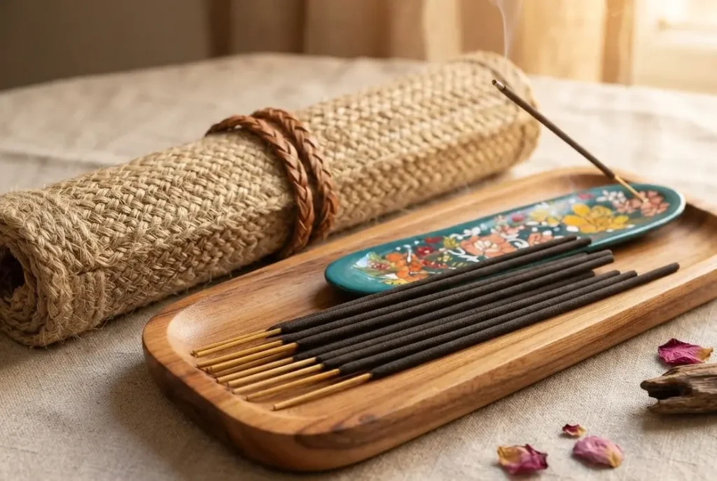 Hand-rolled oud incense sticks for meditation, UK 