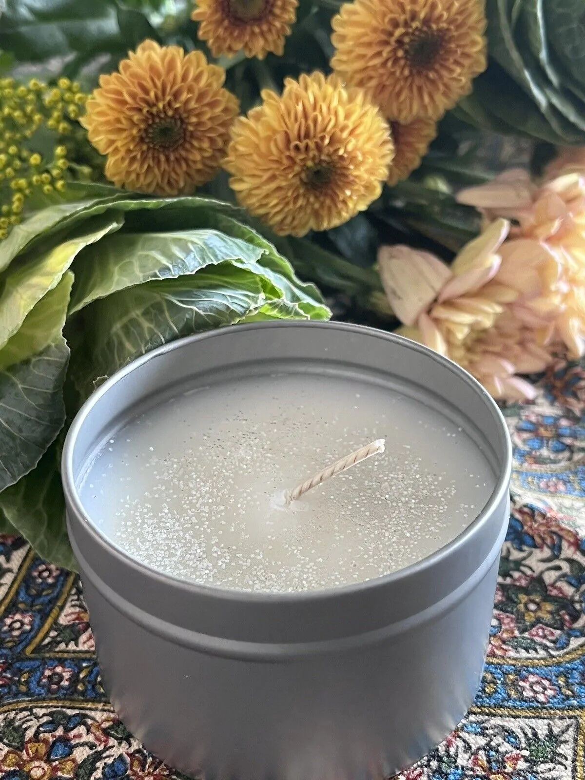 Hand Poured Vegan Jasmine & Coconut Candle - Image 2