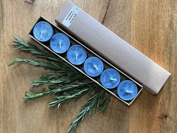 Vegan Tea Light Candle With Rosemary Essential Oil | Unique Candles | Rosemary Scented Candle