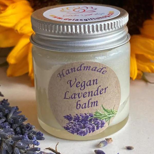 Hand made lavender essential oil balm