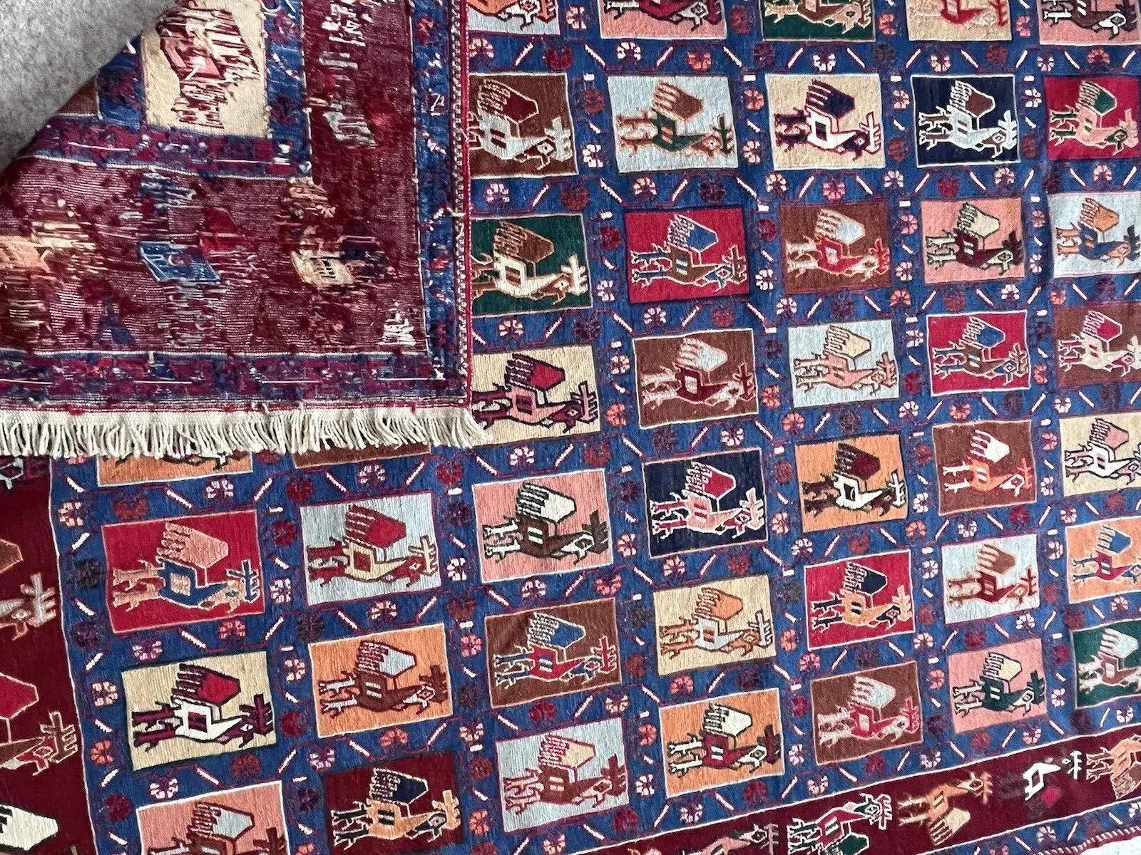 Hand Made 100% Wool kilim rug | Size 127cm x 200cm - Image 2