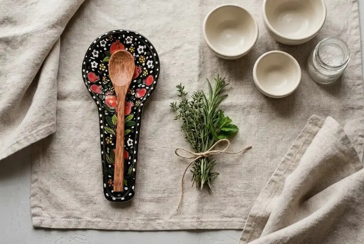 HANDMADE CLAY SPOON REST