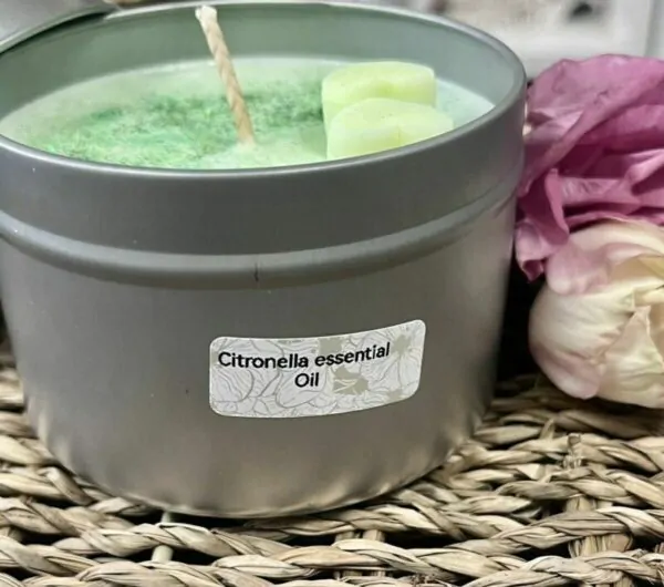 Vegan Citronella Essential Oil Candle Hand Made - Image 3
