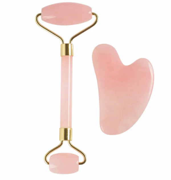 Rose Quarts Massage Roller Set - Image 2