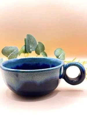 Handmade flat white cup