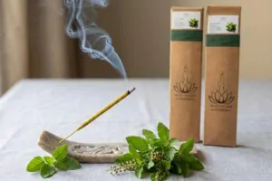 Hand rolled tulsi / holly basil incense sticks