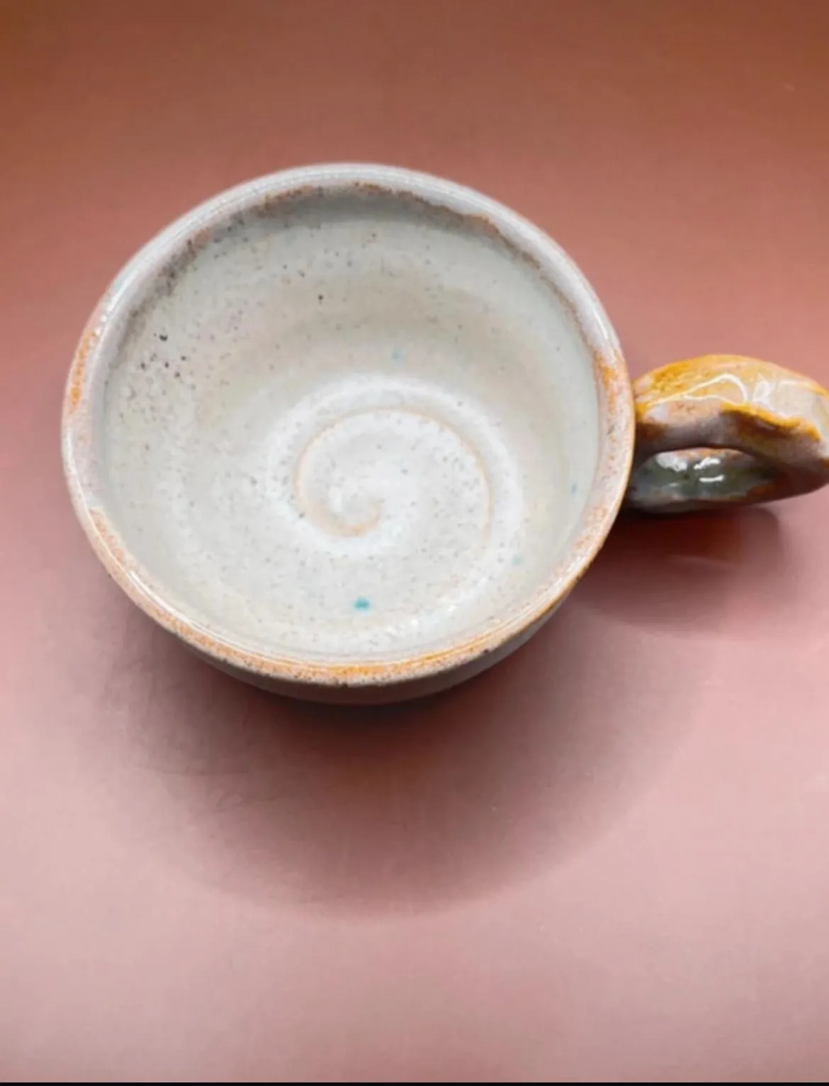 Handmade earth ware flat white mug/ cup - Image 3