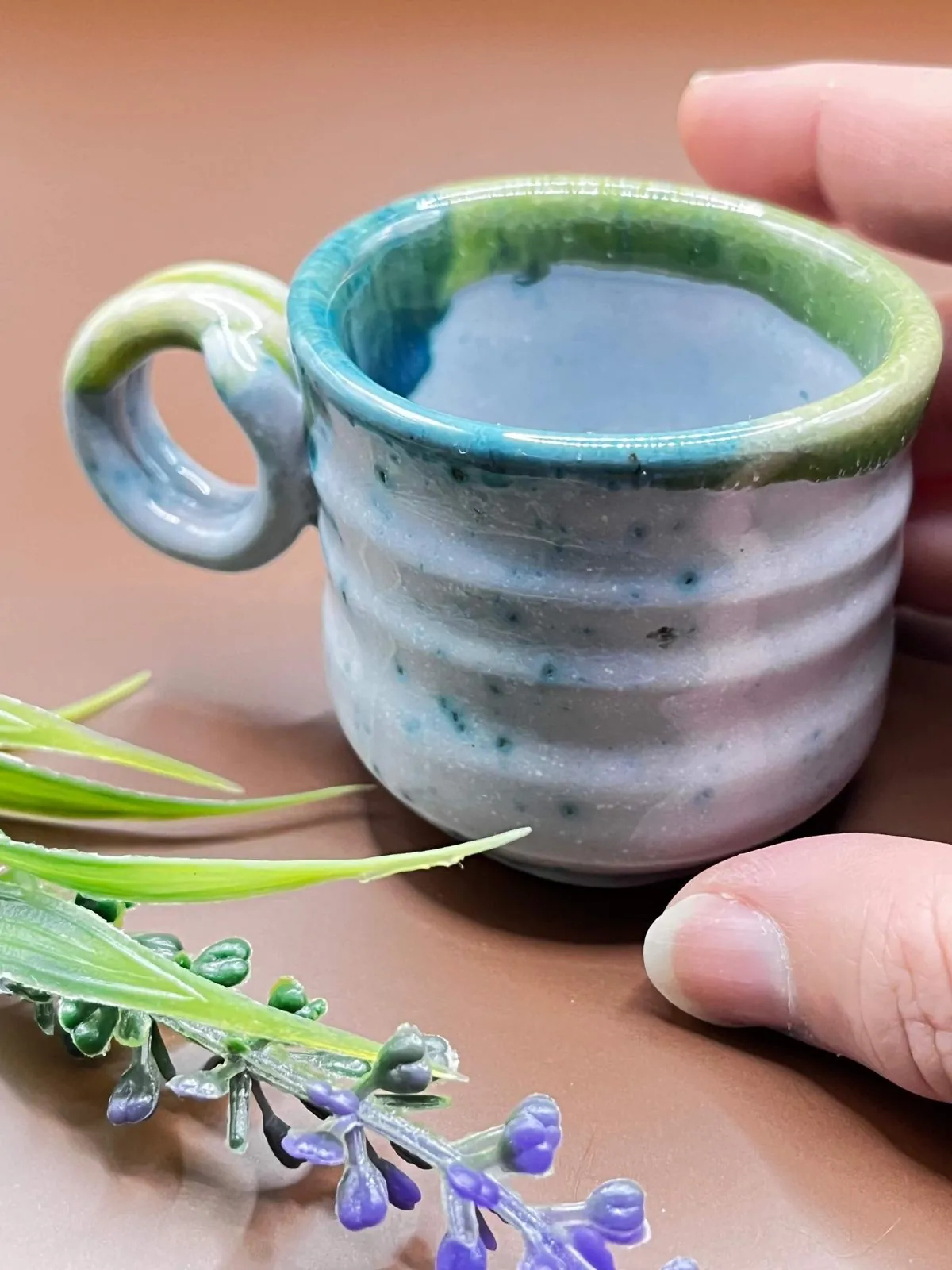 Handmade earth ware espresso cup - Image 3